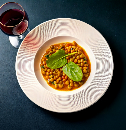 Vins Sauvagine Recette CURRY DE POIS CHICHES AUX EPINARDS