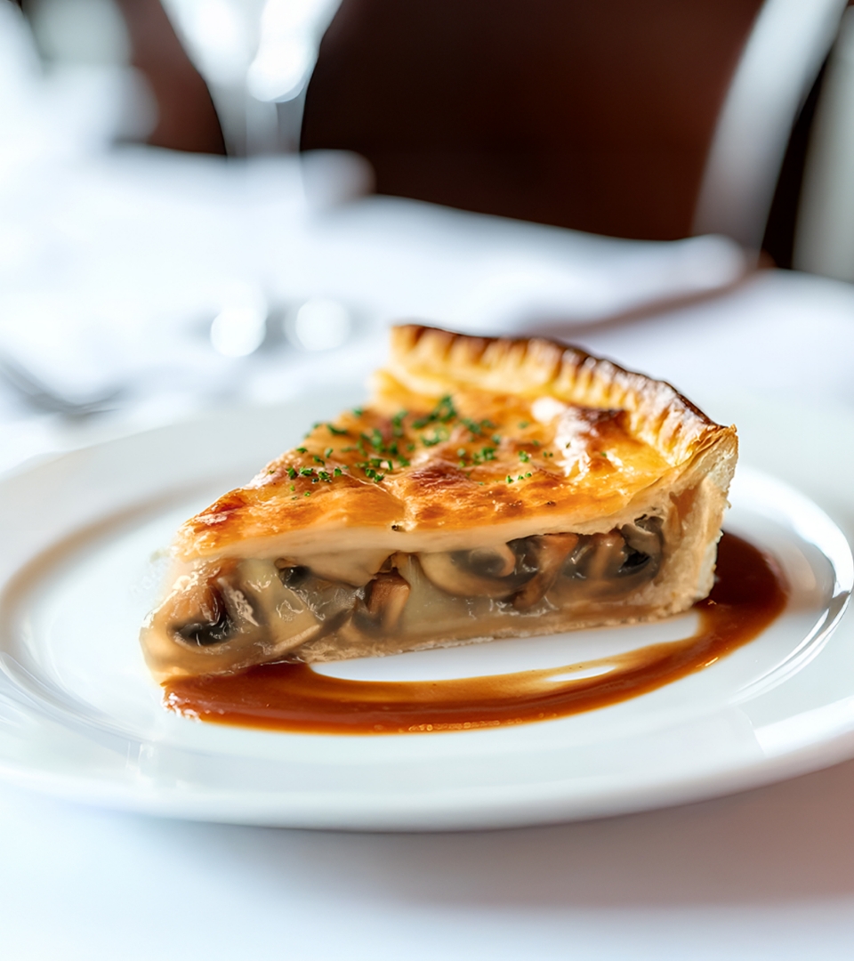Recette TOURTE AUX CHAMPIGNONS